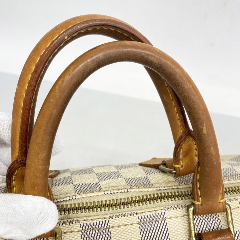 LOUIS VUITTON White Damier Speedy 25 Bag - Picture 8 of 16